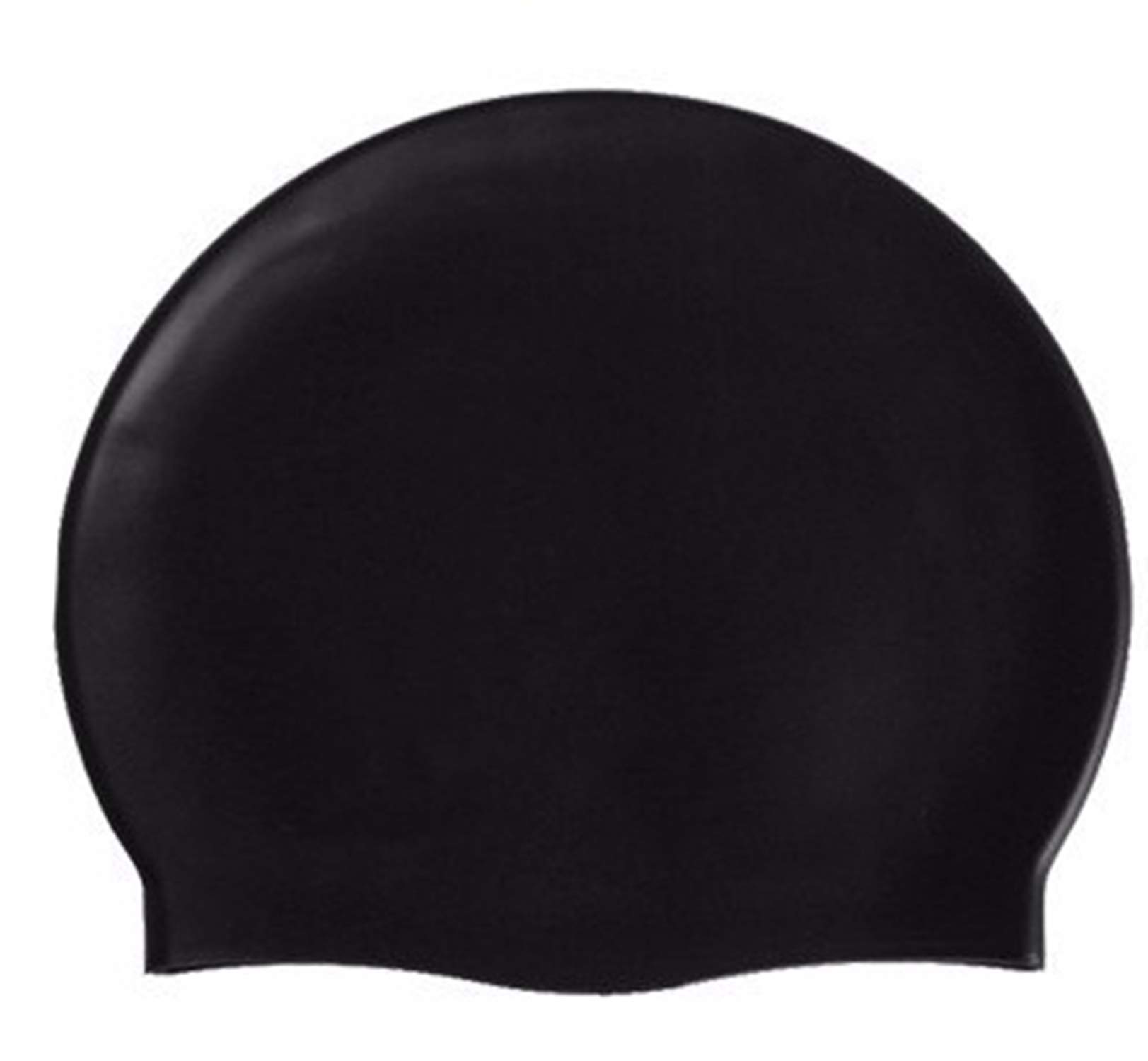 Majik Waterproof Swimming Shower Cap for Women and Men Leakproof Swim Caps for Swimming Pool Beach Use 15 Grams Black Pack of 1