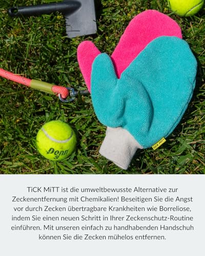 TiCK MiTT by TSG TickMitt Zecken-Handschuh (Müheloser Zecken Entferner für Mensch & Tier, Perfekt zum Zecken Entfernen ohne Chemie, Alternative zur Zeckenzange & Zeckenhalsband für Hunde)