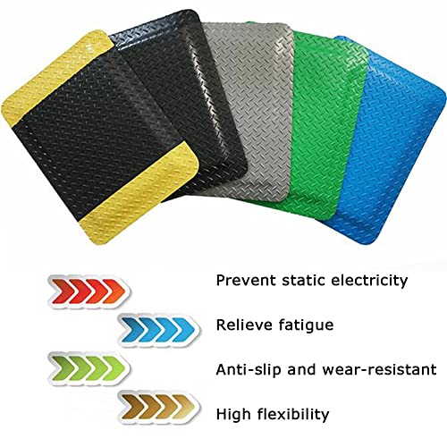 Tapis de sol industriel antifatigue antidérapant épais 20 mm bleu