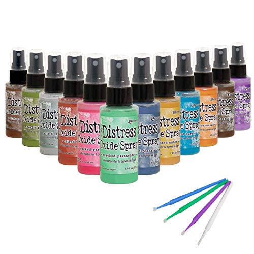 Purple Turtle Products Tim Holtz Distress Oxide Spray Bundle SET #1 NEW 2019 Colors (12 bottle Set)