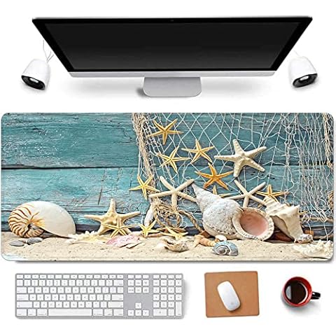 31.5x11.8 Inch Cool Non-Slip Rubber Extended Large Game Mouse Pad Computer Keyboard Mouse Mat PC Accessories (STARFISH) Cover
