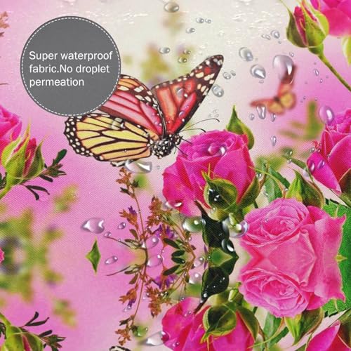 Rideau de douche imperméable anti-éclaboussures imprimé floral chic