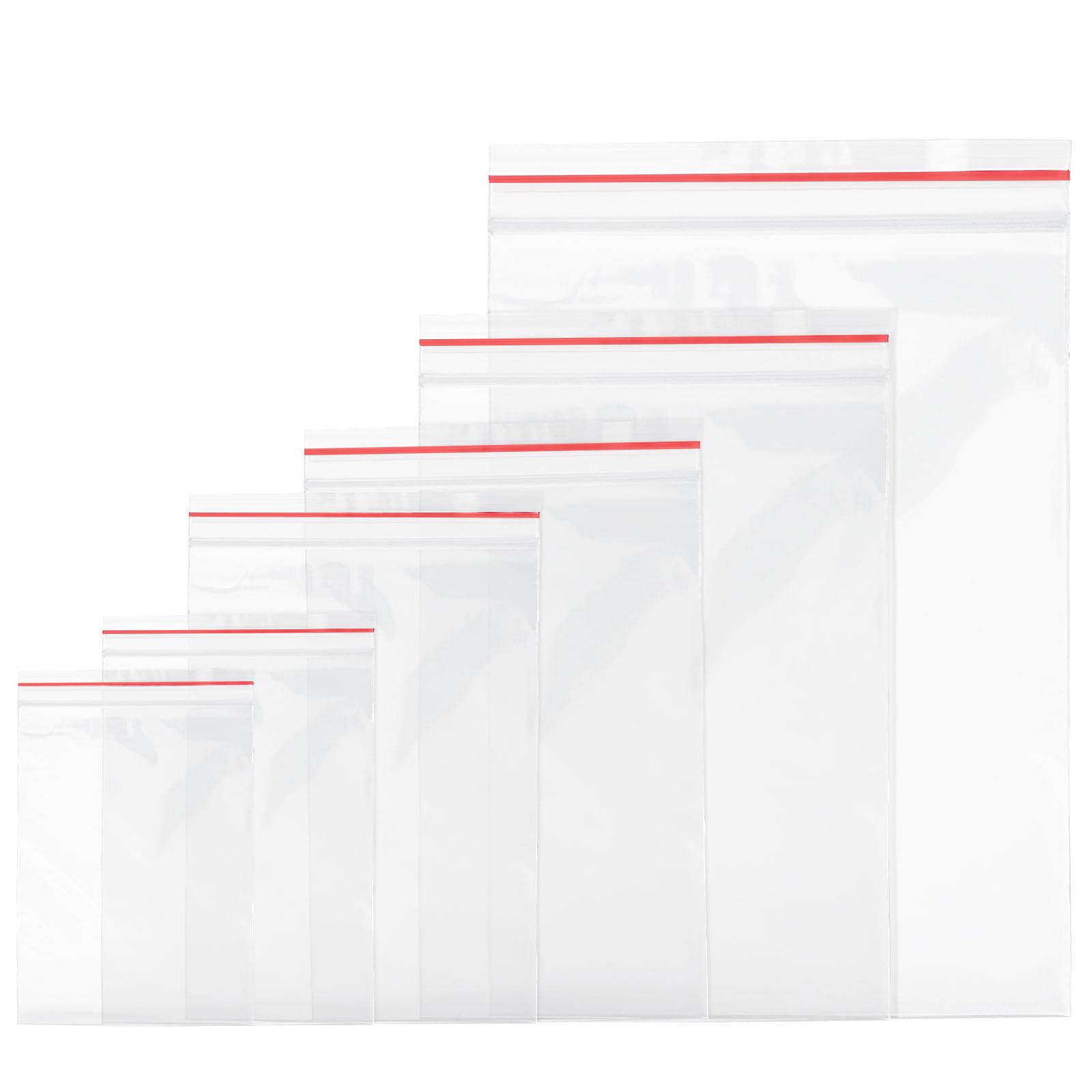Huruirui Lot De 600 Sachets Plastique Transparent à Fermeture Zip – 5x7 Cm, 60 µm, Imperméables