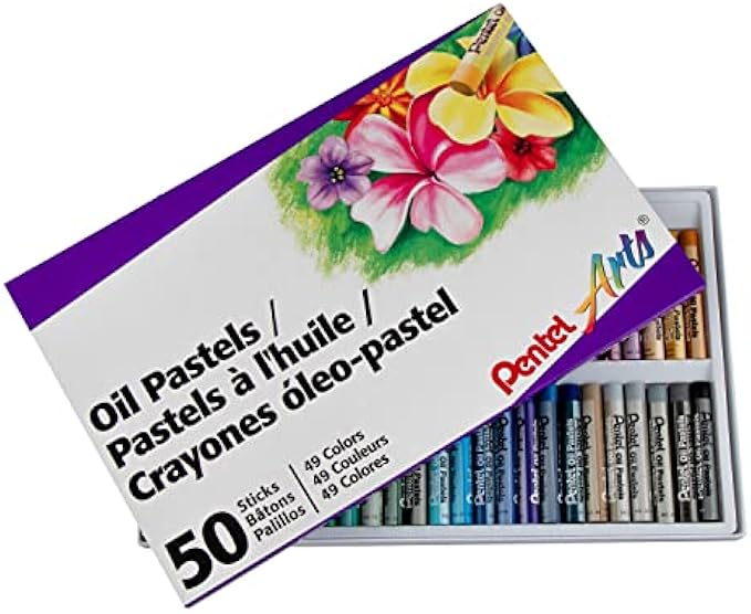 Pentel Oil Pastels 50 Count - Assorted Colors