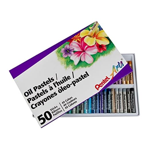 Pentel Arts Oil Pastels, 50 Color Set (PHN-50)