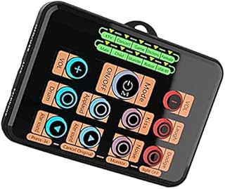 MILISTEN Sound Mixer Board Voice Changer Sound Card Live Streaming Voice Changer Sound