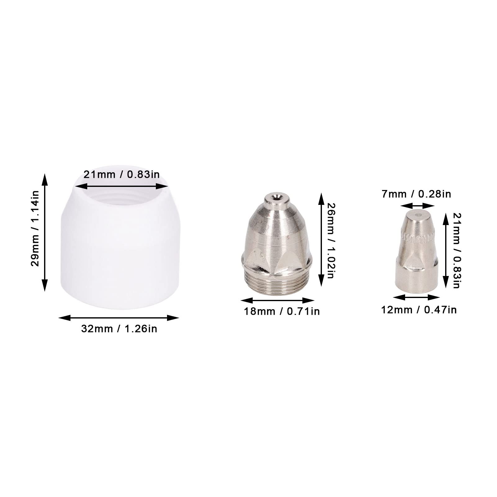 Kit De 50 Pièces Consommables Pour Découpeur Plasma P80 (embouts, électrodes) - Neuf En Boîte