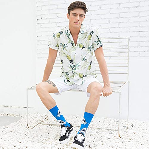 Wecibor Men's Cool Animal Pattern Combed Cotton Crew Socks 12 Packs #TOP3