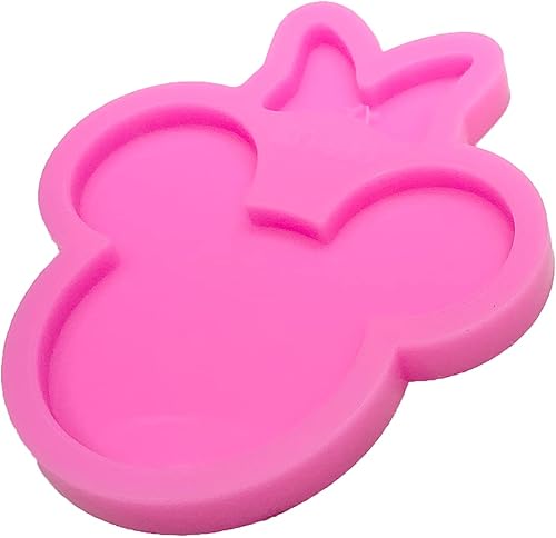 Miniatura 7 de Sombrero de ratón brillante brillante y moldes de silicona con forma de lazo para manualidades, llavero de bricolaje, molde de arcilla polimérica,