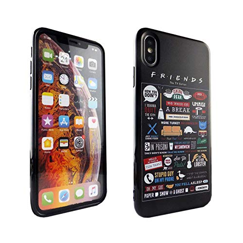 iPhone Xs MAX Case Friends Anti-Scratch Shock Proof Case Soft Touch Slim Fit Flexible TPU Bumper Case Cover with Raised Bezels for iPhone Xs MAX 6.5 inch