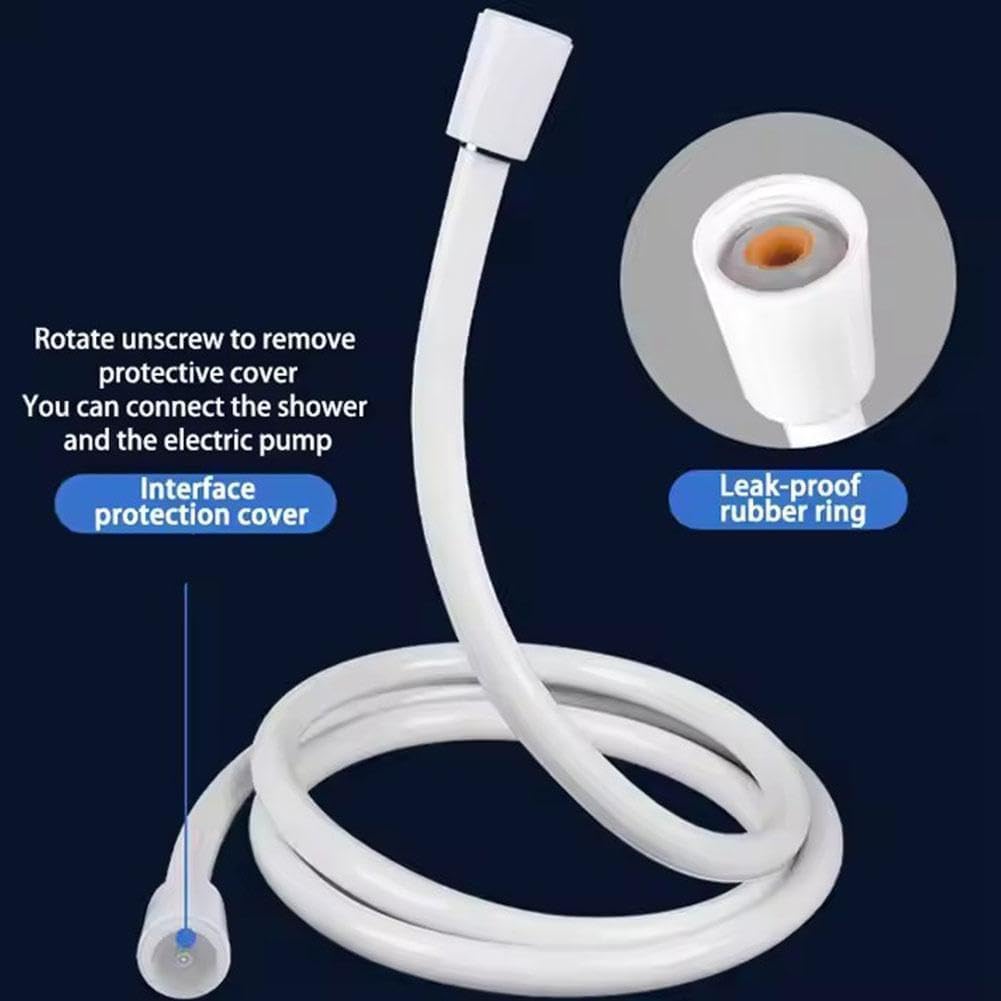 Ducha Camping Portatil, Ducha portátil Camping con Bomba Batería 5000mAh, Cabezal 2 Modos, Recargable, IPX7 Impermeabilización Ducha de Camping con Bomba y bolsa para Extérieure, Acampar, Viajes