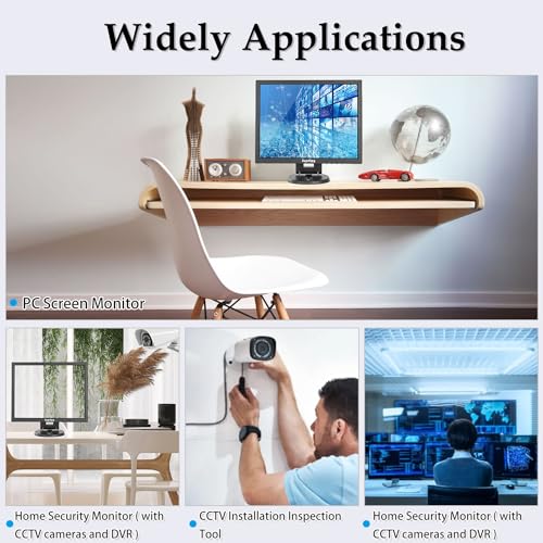 Image of 14 Inch TFT LCD Security CCTV Monitor 1024x768 4:3 Resolution Color Display Screen with HDMI /VGA /BNC /AV Earphone Input Built-in Dual Speakers for Surveillance Camera DVR PC