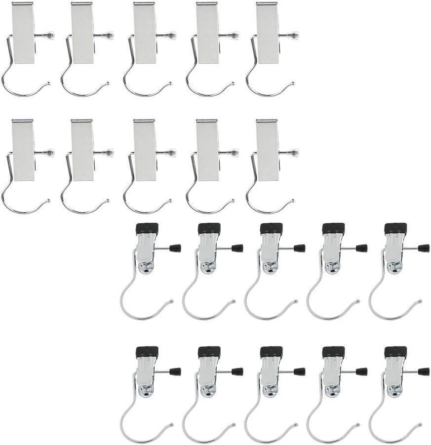 Coat Hangers,Clothes Organizer,Pack of 10 Windproof Clothes Hangers Clips Clothes Clips for Socks, Underwear(Silver) (Black One Size)