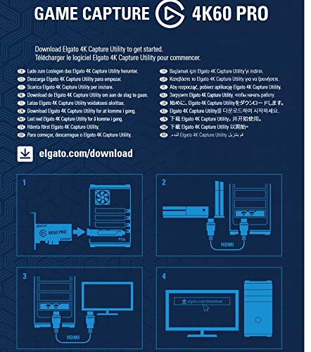 Elgato 4K60 Pro MK.2, Internal Capture Card, Stream and Record 4K60 HDR10 with ultra-low latency on PS5, PS4 Pro, Xbox Series X/S, Xbox One X, in OBS, Twitch, YouTube, for PC