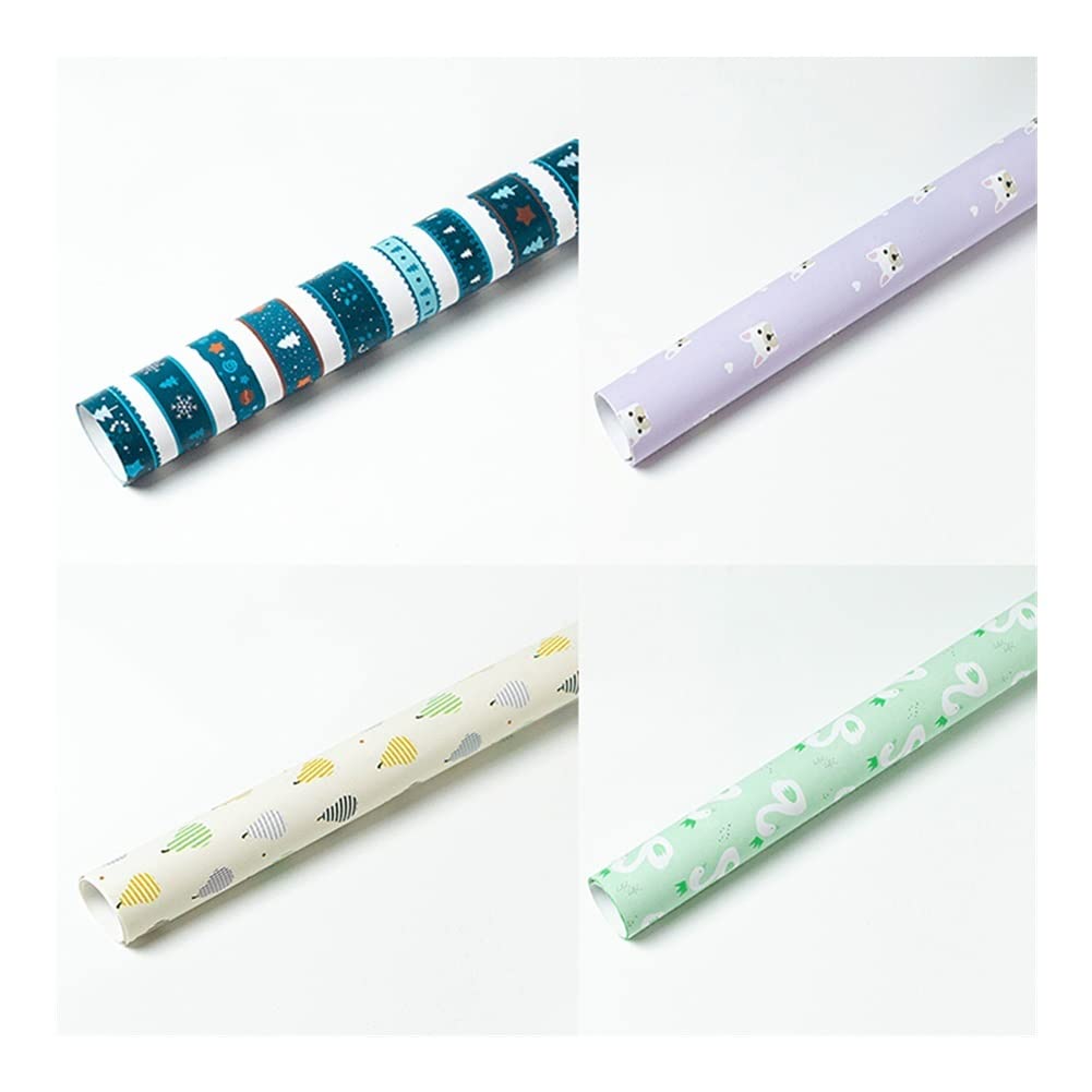 Papier do pakowania Papier do pakowania mały świeży styl 7 style Pakiet 5 urodziny wakacje kwiat prezent papieru do pakowania dla przyjaciela Rodzina 29.9in Prezent (Color : I)
