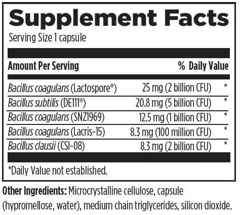 Designs for Health ProbioSpore - Powerful Spore Based Probiotic, Soil-Based Probiotics Supplement - Shelf Stable Gut + Immune Support, Non-GMO + Dairy Free (60 Capsules)