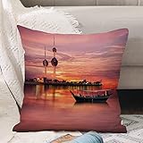 Funda de Almohada de Microfibra Premium Funda de Cojín,para Hogar Sofá Silla Cama Sala de Estar Dormitorio 45x45 cm