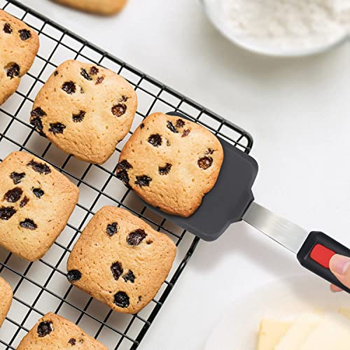 Image of Silicone Spatula Heat Resistant Flexible Rubber for Nonstick Cookware, Burger Pancake Spatula Turner Large Silicone Spatula for Cooking Kitchen Utensil (Pack of 1)