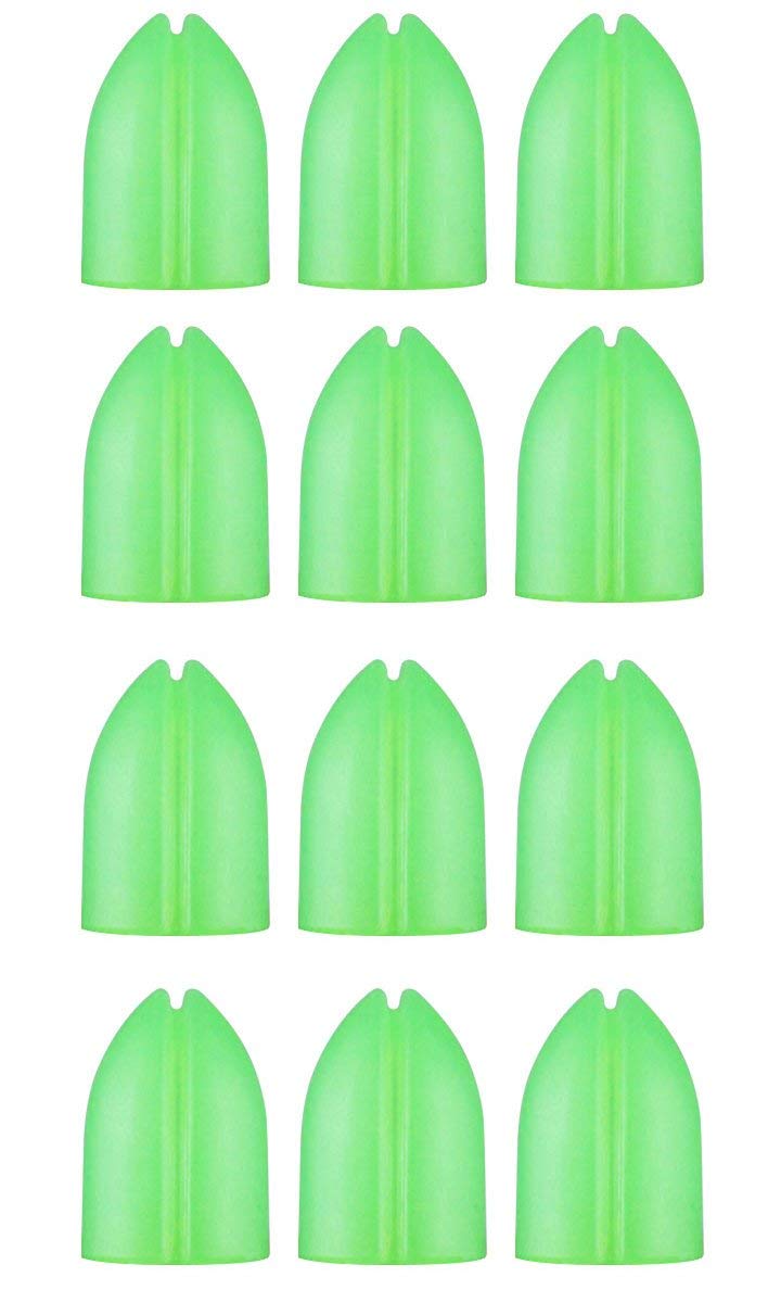 LSTYLE Dart Flight Accessory: 2-Pack Shell Lock Punch Rings for Paper/Foldable Dart Flights - Clear Green