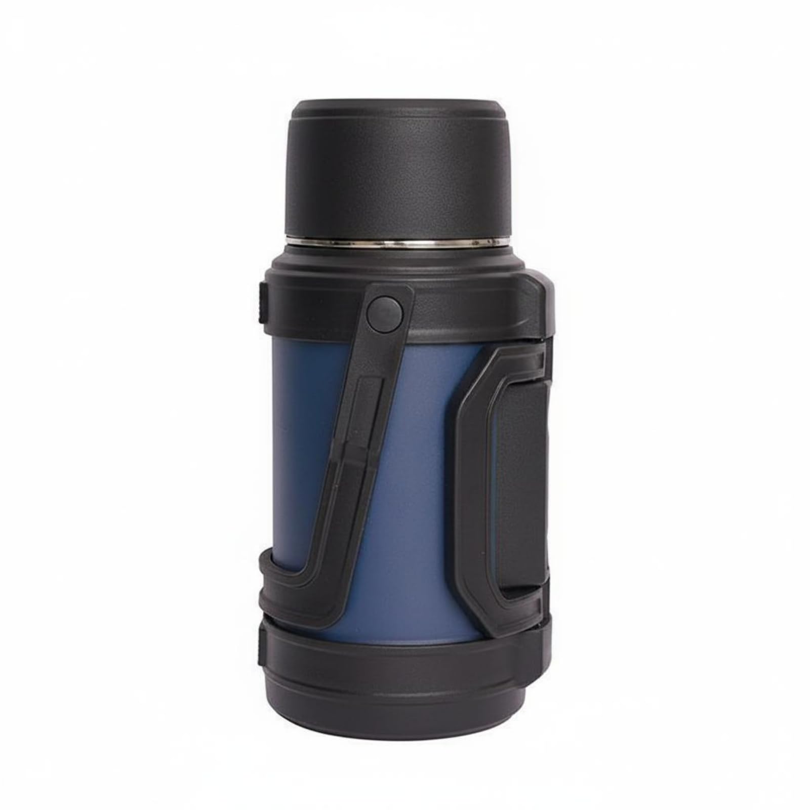 Borraccia Isolata Inox Bottiglia Contenitore Termico Borraccia in Acciaio 304 con Tappo a Vite E Manico Laterale Struttura Resistente Semplice Adatta, Blu, 2 L