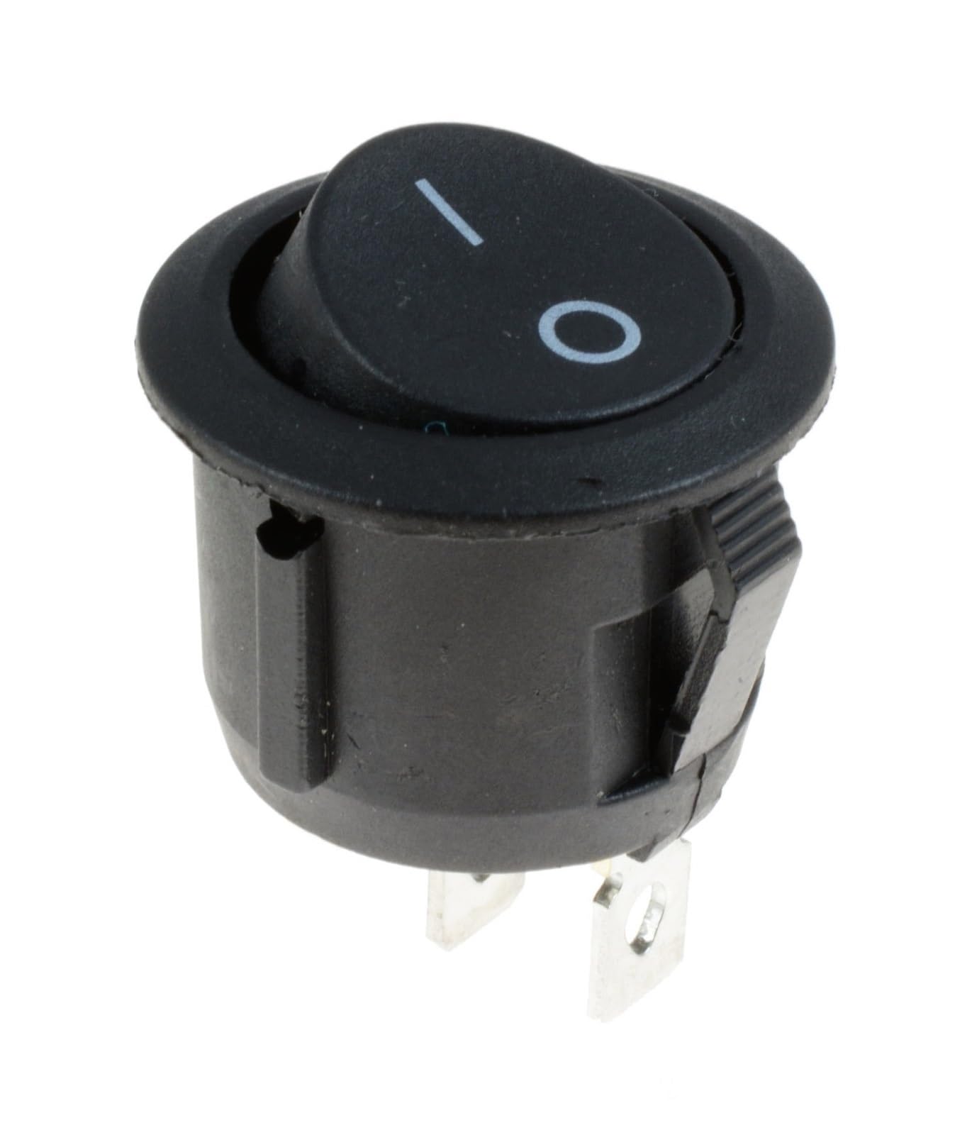 Interruptor Basculante Circular De Encendido/Apagado 2 Pines 20mm Diámetro 6A/250VAC 10A 125VAC Botón Plástico(White,1pcs)