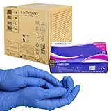 Safemed Nitrilhandschuhe XL “Safe Hand” 1000 Stück - Einweghandschuhe XL Hybrid Blau - Einmalhandschuhe XL Puderfrei - Handschuhe Einweg - Nitril Handschuhe XL Latexfrei