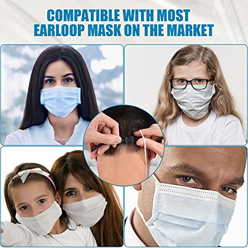 mask extender strap - 5pcs ear savers - universal size holder with 3 adjustment slots - enhanced flexibility - compatible with cloth and disposable masks - for kids and adults
