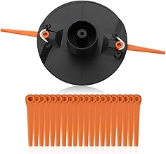 【Upgrade 】Doppelklinge Messerteller Kompatibel für Gardena Artikel 9822, 14702, Rasentrimmer Ersatzmesserteller Zubehör, 20 Stück Klingen