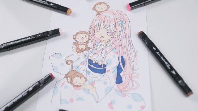 D.C.S.S. 直筆原画セット　ことり・アイシア・眞子・美春 Amazon.com : Hyrrt 80 Colors Dual Tips Alcohol Markers set for