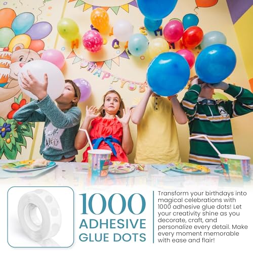 Balloon Sticky Dots Double Sided – 1000 PCS Balloon Tape for Arch, Balloon Stickers for Wall, Removable Adhesive Dots for Crafts, Party, and DIY Decorations - Image 7