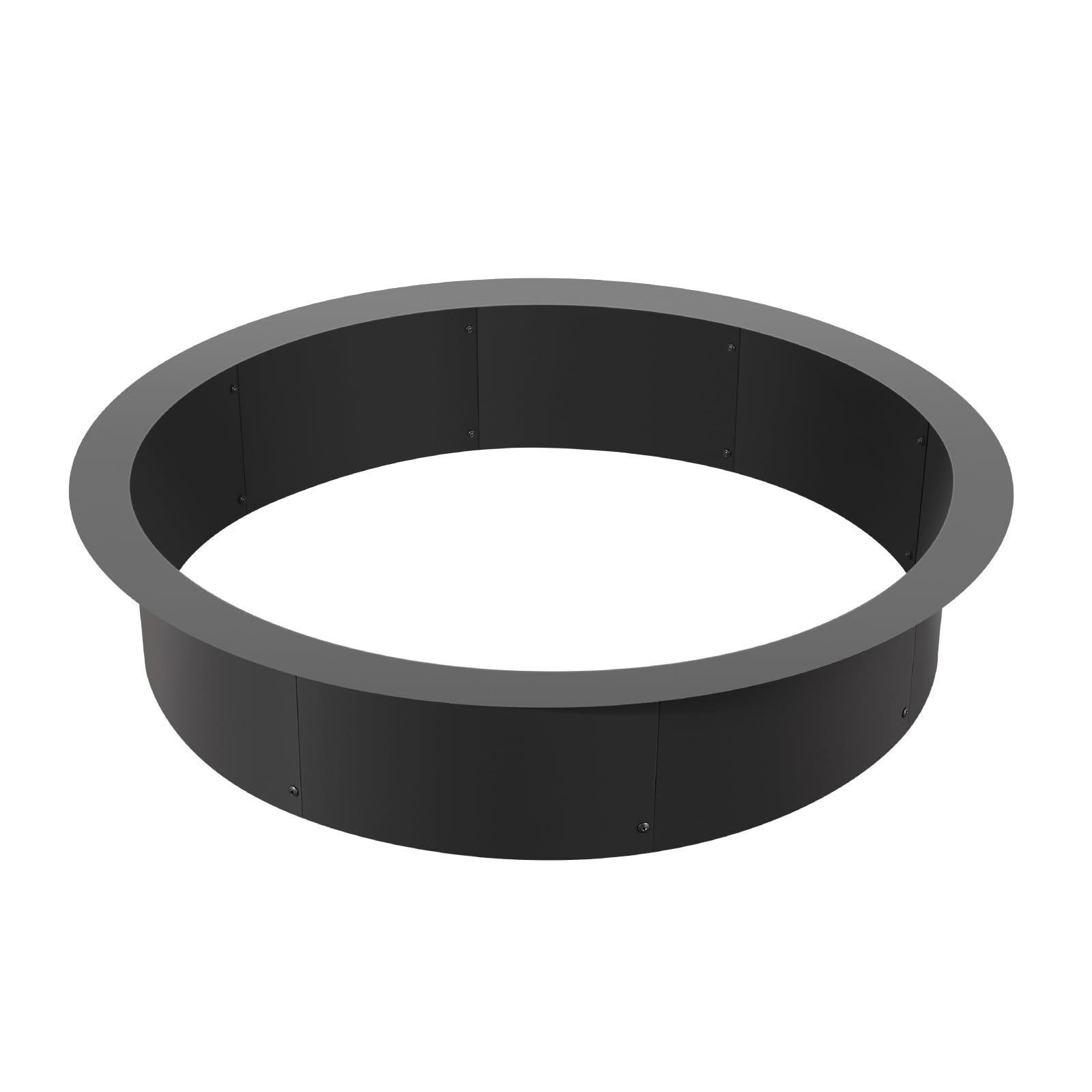 VEVOR Pierścień paleniskowy, średnica wewnętrzna 102 cm, wysokość 25 cm, grubość 2,5 mm, wytrzymała wkładka ze stali węglowej, pierścień do ogniska nad lub w ziemi, na kemping na świeżym powietrzu,