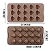 Emoji Chocolate Mold Funny Shaped Candy Making Molds Cute Silicone Baking Mould Ice Cube Tray Mini Pudding Gummy Maker (2 PCS Emoji)