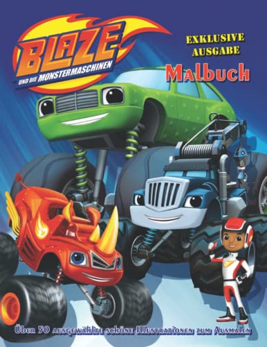 Preisvergleich Produktbild Malbuch _ laze und die Monstermaschinen _ Über 50 ausgewählte schöne Illustrationen zum Ausmalen