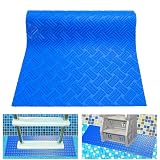 Bekeify 40×90cm Alfombrilla Antideslizante para Escaleras de Piscina PVC Alfombrilla Escalera Piscina con Textura Antideslizante Alfombrilla para Zona Húmeda Interior y Exterior