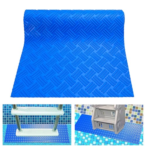 Bekeify 40×90cm Alfombrilla Antideslizante para Escaleras de Piscina PVC Alfombrilla Escalera Piscina con Textura Antideslizante Alfombrilla para Zona Húmeda Interior y Exterior