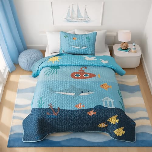 Soul & Lane Ocean Quilt Set – Twin and 1