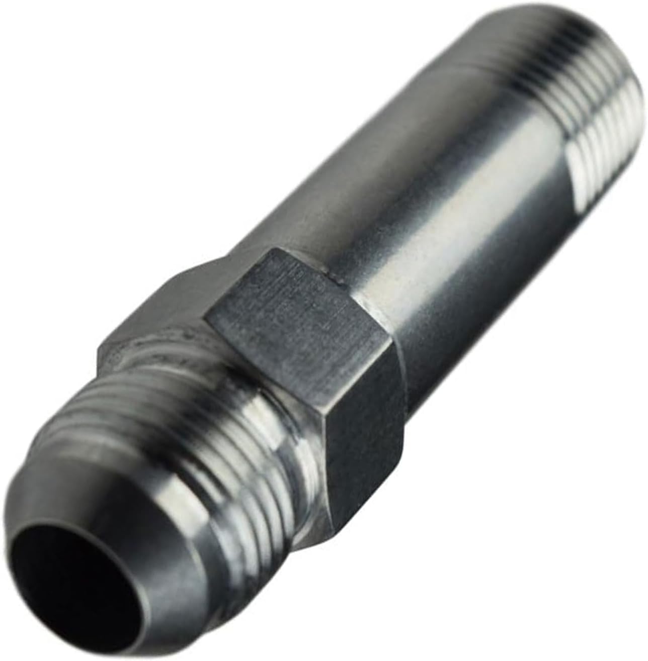 ICT Billet Straight -10AN Flare Male to 1/2"NPT Pipe Turbo Drain Adapter Fitting 10 AN Bare Aluminum AN816-10-08AXL