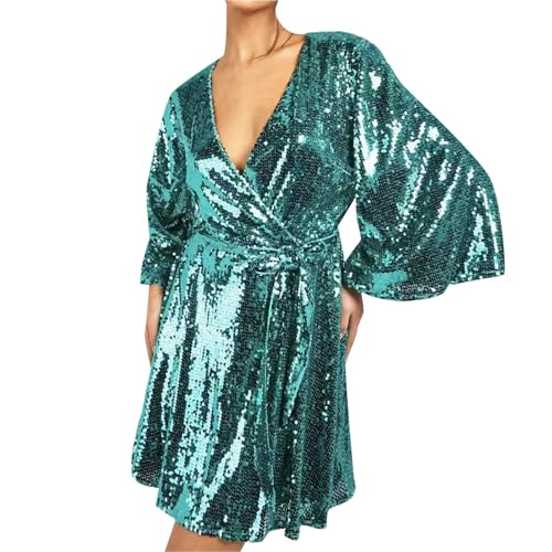Robe midi festive à col en V pour sculpter votre silhouette avec élégance