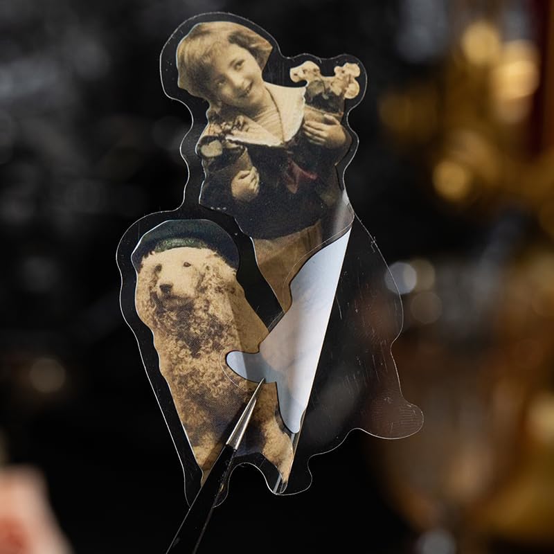 Miniatura 6 de Alideco 120 calcomanías para álbumes de recortes, figuras retro, álbumes de recortes, diario de basura, manualidades, decoración de adornos