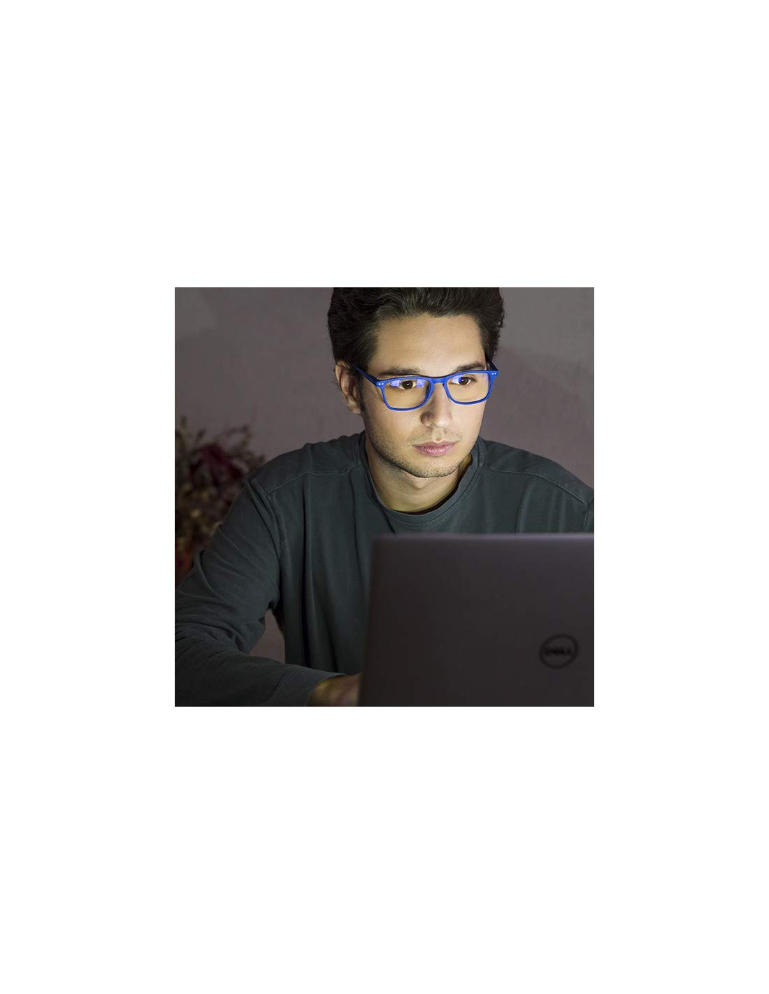 Gafas De Protección Graduadas Contra Luz Azul PEGASO G01 - Color Azul Sólido, +2.5 Dioptrías