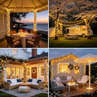 JMEXSUSS 250 LED Warm White Christmas Lights Outdoor Waterproof - 91.5ft Twinkle String Lights Indoor Plug in with 8 Modes for Bedroom Wedding Party Tree Garden Patio Decorations