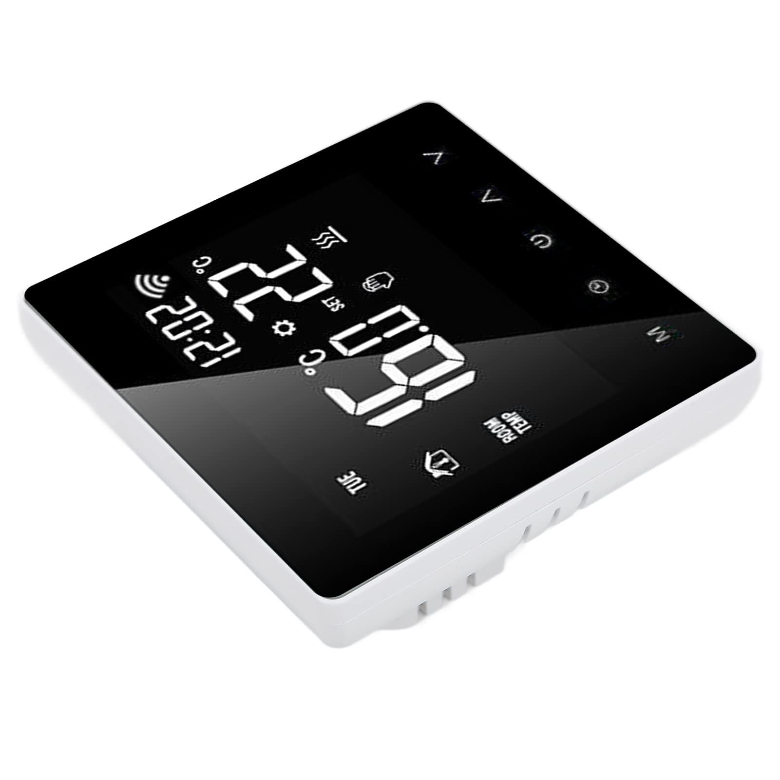 ME81H AC230V 50/60Hz Smart Thermostat 5~90℃ WIFI Intelligentes Thermostat LCD Touchscreen Wasser Fußbodenheizung Thermostat für Tuya(Weißer Hintergrund Weißer Knopf 16A)