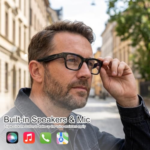 Image of AI Smart Glasses with Photochromic Lenses, Translation & Voice Assistant | Bluetooth Audio, 160+ Languages for Real-Time Translation, Meetings, Travel, Music and Hands-Free Calls for Men & Women