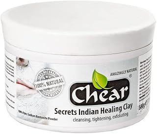 Chear Sodium Bentonite 100% Pure Clay Mask Powder 500g Vegan - Natural Deep Skin Pore Cleansing, Detox Anti-Ageing and Indian Healing Facial Beauty montmorillonite or fuller’s earth