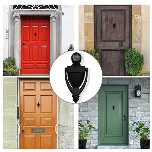 Sanato Black Door Knocker With Ul Listed Fire Proof Door Viewer,5 Inch Height (5" Height, Black) #TOP5