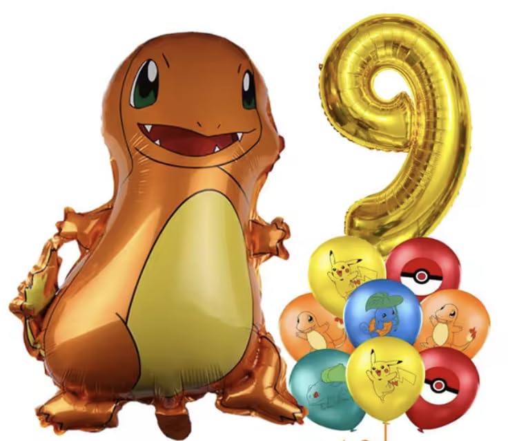Pokémon Number/Numerical Balloons | 15+ Years | Charmander | Nine — image 1