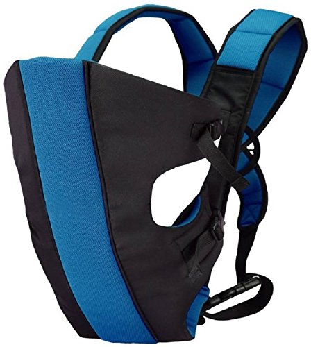 Ineffable Premium Baby Carrier Cum Kangaroo Bag (Black) (Blue, Back Carry)-picture-25
