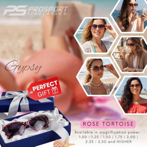 Image of proSPORT | Cat Eye Womens Full Lens Tinted Reading Sunglasses Oversize NOT BIFOCAL