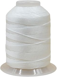 1mm 240 Yards Twisted Silk Cord Trim 3-Ply Twine Thread Braided Polyester String for DIY Crafts,Macrame, Pendants,Jewelry,Friendship Bracelets,Necklaces(White)