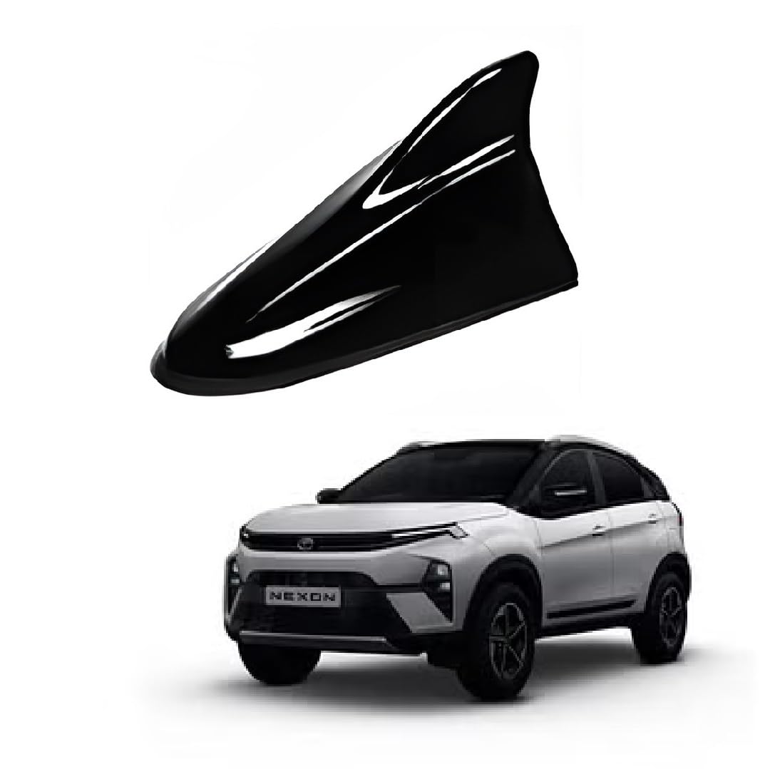 Shark Fin Antenna for Cars, AM/FM Radio Signal Base Cover with Adhesive Tape,(Black) Suitable for Tata Nexon 2024.-image-42